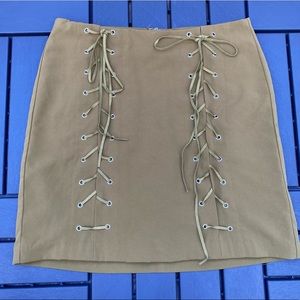olive green skirt